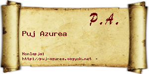 Puj Azurea névjegykártya